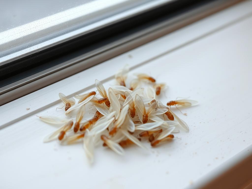 Discarded termite wings in Orange County home