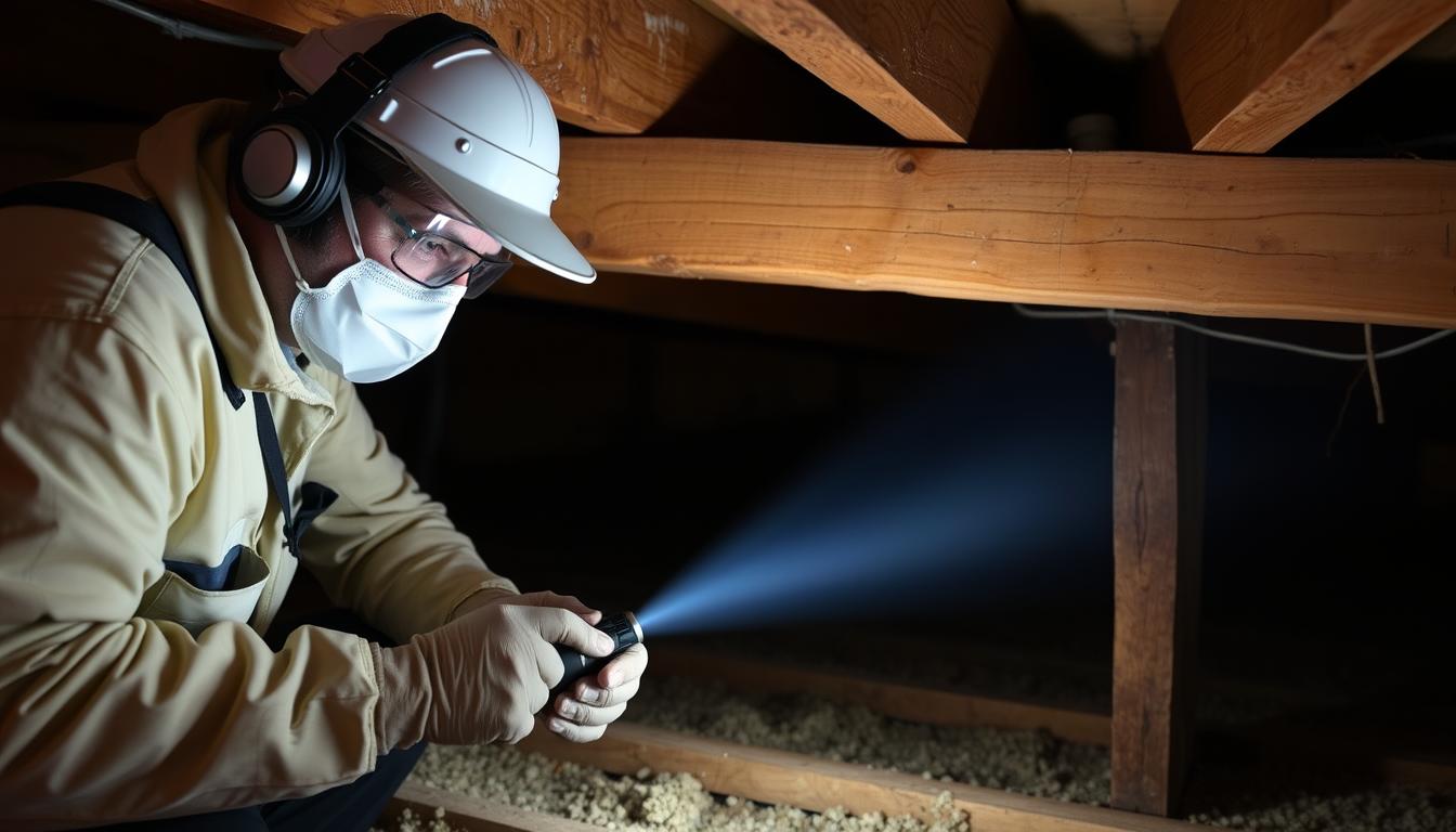 Termite Inspection Baltimore: The Complete Homeowner's Guide 12 Termite inspector examining a Baltimore home's crawl space