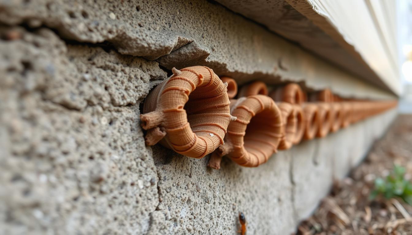 Termite Inspection in Sacramento: What Homeowners Need to Know 7 Termite mud tubes on Sacramento home foundation