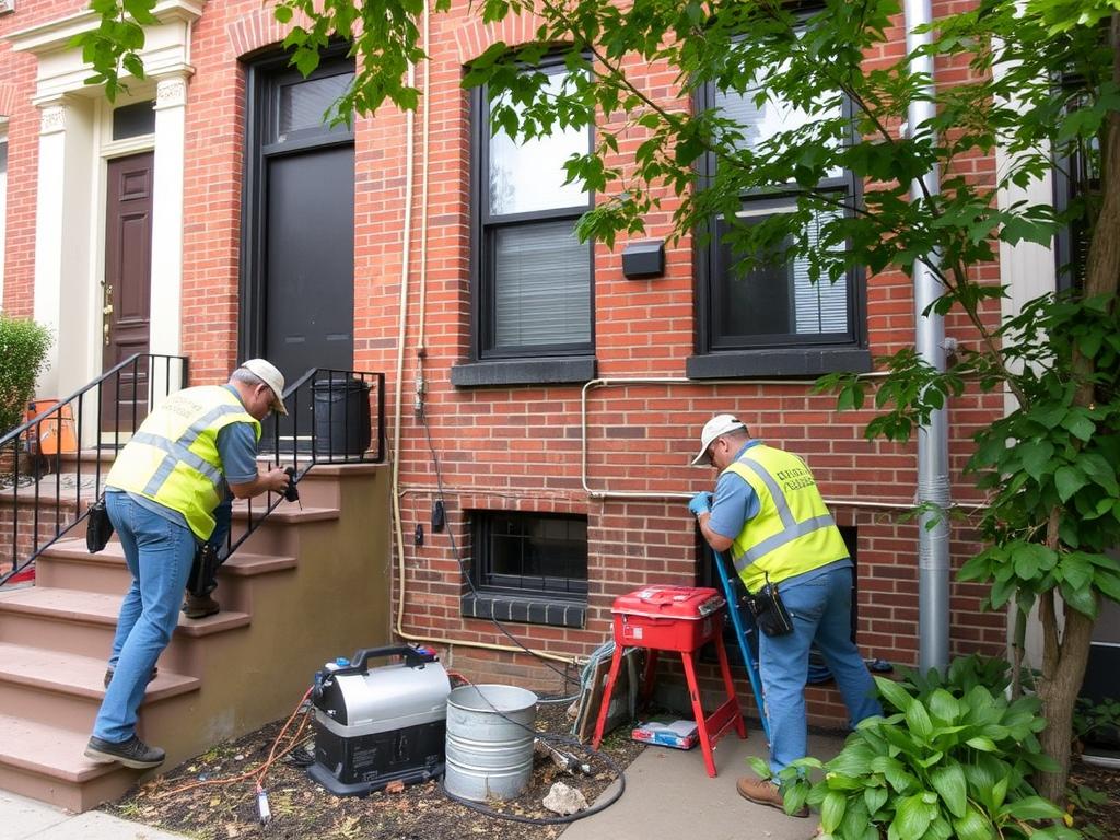 Termite Inspection Baltimore: The Complete Homeowner's Guide 21 Termite prevention system being installed in a Federal Hill row home