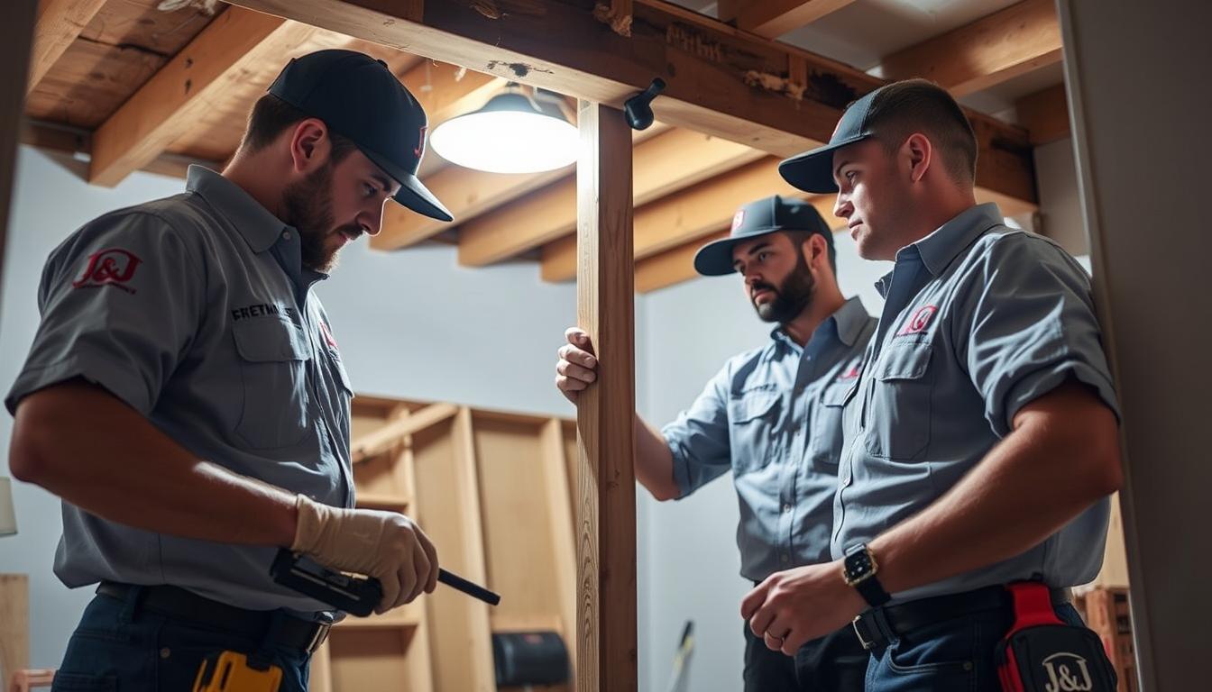 Top Termite Damage Repair Services in Baton Rouge LA 11 J&J Exterminating technicians repairing termite damage in Baton Rouge