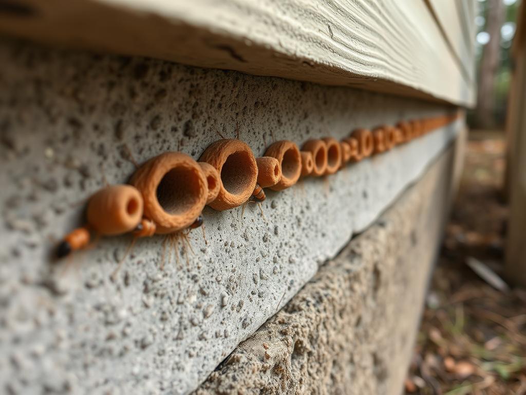 Top Termite Damage Repair Services in Baton Rouge LA 5 Termite mud tubes on a Baton Rouge home foundation