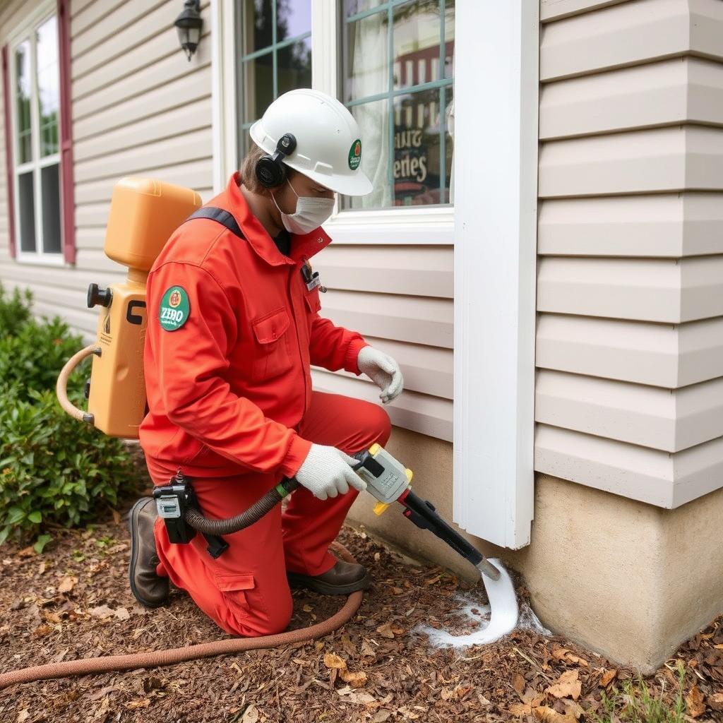 Bug Zero termite treatment application in Springfield MO