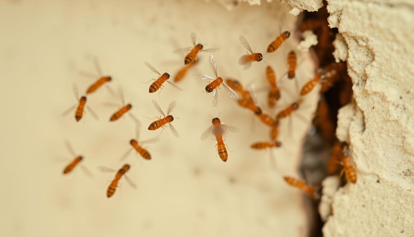 Termite swarmers emerging during spring in Omaha NE