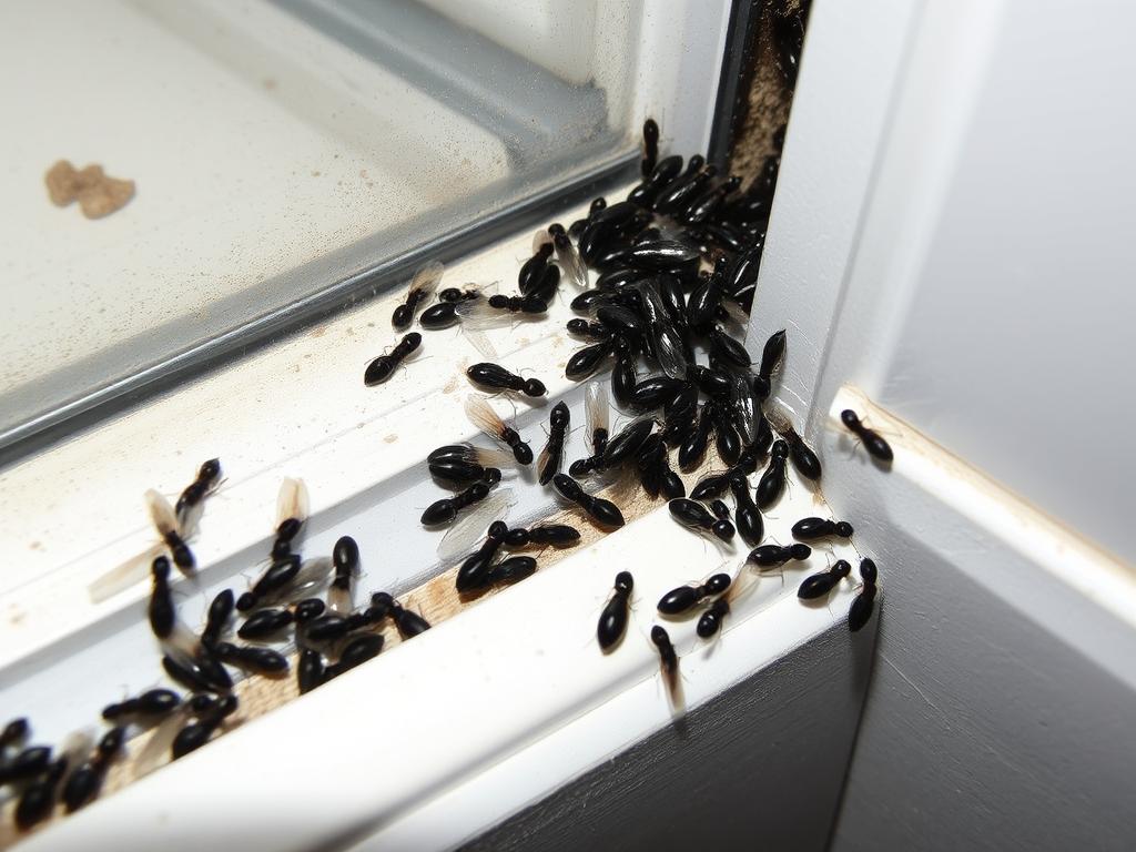 Termite swarmers emerging in a Boise home during spring