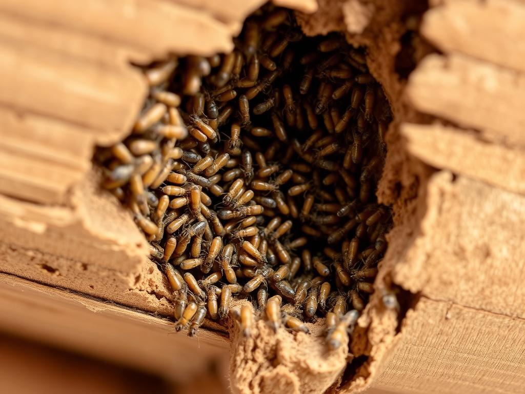 Termites preparing for winter in a Boise home's wooden structure